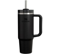 STANLEY Quencher H2.0 FlowState - Vaso aislado al vacío de acero inoxidable con tapa y cañita para agua, té helado, café, batidos y más, Negro 2.0, 0,9 litros