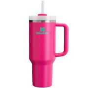 STANLEY Quencher H2.0 FlowState - Vaso aislado al vacío de acero inoxidable con tapa y cañita para agua, té helado, café, batidos y más, Rosa pasión, 1,2 litros
