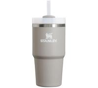 STANLEY Quencher H2.0 FlowState - Vaso aislado al vacío de acero inoxidable con tapa y popote para agua, té helado o café, batidos y más, ceniza, 20 onzas