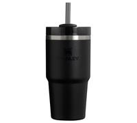 STANLEY Quencher H2.0 FlowState - Vaso aislado al vacío de acero inoxidable con tapa y popote para agua, té helado o café, batidos y más, negro 2.0, 20 onzas
