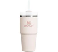STANLEY Quencher H2.0 FlowState - Vaso aislado al vacío de acero inoxidable con tapa y popote para agua, té helado o café, batidos y más, cuarzo rosa 2.0, 14 onzas
