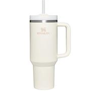 STANLEY Quencher H2.0 FlowState - Vaso aislado al vacío de acero inoxidable con tapa y popote para agua, té helado o café, batidos y más, crema, 40 onzas