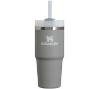 STANLEY Quencher H2.0 FlowState - Vaso aislado al vacío de acero inoxidable con tapa y popote para agua, té helado o café, batidos y más, piedra, 14 onzas