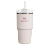 STANLEY Quencher H2.0 FlowState - Vaso aislado al vacío de acero inoxidable con tapa y popote para agua, té helado o café, batidos y más, cuarzo rosa 2.0, 20 onzas