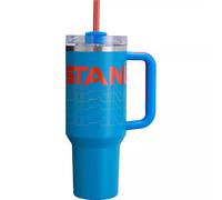 STANLEY Quencher H2.0 FlowState Vaso aislado al vacνo de acero inoxidable con tapa y pajita para agua, tι helado o cafι (Azure Reverb 30 oz)