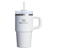 STANLEY Quencher H2.0 - Vaso con asa y popote de 20 oz | Tapa Flowstate de 3 posiciones | Compatible con portavasos para viajes | Vaso de acero inoxidable aislado | Sin BPA | Frost
