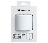 STANLEY Quencher - Tapa para bota y popote | Protector de silicona antideslizante para vaso de 40 onzas con asa | Juego de accesorios para vaso de acero inoxidable | Sin BPA | Piedra pálida