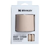 STANLEY Quencher - Tapa para bota y popote | Protector de silicona antideslizante para vaso de 40 onzas con asa | Juego de accesorios para vaso de acero inoxidable | Arena