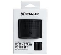 STANLEY Quencher Boot Straw Cover Black Bota y Pajita, Unisex, Negro, For 30/20 oz