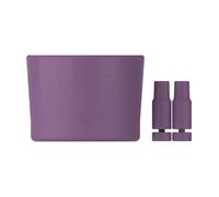 Stanley Quencher - Tapa para bota y popote | Protector de silicona antideslizante para vasos de 20 y 30 onzas con asa, juego de accesorios para vaso de acero inoxidable, sin BPA, lila oscuro