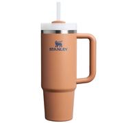 STANLEY Quencher - Vaso H2.0 con asa y pajita, 887 ml, tapa Flowstate de 3 posiciones, soporte para vasos compatible para viajes, vaso de acero inoxidable aislado, sin BPA, tostado