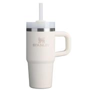 Stanley Quencher - Vaso H2.0 con asa y popote, 14 onzas, tapa Flowstate de 3 posiciones, portavasos compatible para viajes, vaso de acero inoxidable aislado, sin BPA, color crema 2.0