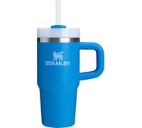 STANLEY Quencher - Vaso H2.0 con asa y popote, 14 onzas, tapa Flowstate de 3 posiciones, soporte para vasos compatible para viajes, vaso de acero inoxidable aislado, sin BPA, color azul celeste