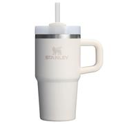 Stanley Quencher - Vaso H2.0 con asa y popote, 20 onzas, tapa de 3 posiciones, soporte para viajes, vaso de acero inoxidable aislado, sin BPA, color crema