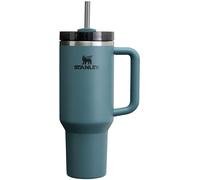 Stanley Quencher - Vaso H2.0 con asa y popote, 40 onzas, tapa Flowstate de 3 posiciones, portavasos compatible para viajes, vaso de acero inoxidable aislado, sin BPA, abeto azul