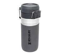 Stanley Quick Flip Botella Agua Acero Inoxidable 0.47L - Cantimplora Mantiene Frío 7 Horas - Anti-Fugas - Water Bottle Sin BPA - Compatible con Portavasos - Apta Para Lavavajillas - Charcoal