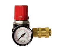 Stanley Reductor de presión de ¼ pulgadas - Bombona de gas con manómetro y válvula de aire - Interruptor de presión de 12 bar Gestión precisa de la presión - Regulador de gas Regulación de presión