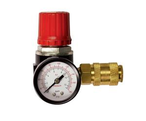 Stanley Reductor de presión de ¼ pulgadas - Bombona de gas con manómetro y válvula de aire - Interruptor de presión de 12 bar Gestión precisa de la presión - Regulador de gas Regulación de presión