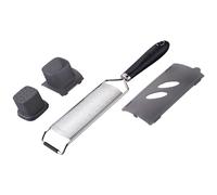 Stanley Rogers Rallador de mano fino - Amplia superficie de rallado, cuchillas de acero inoxidable extra afiladas para queso, nuez moscada y más. Rallador con soporte para restos. Ideal para cocineros