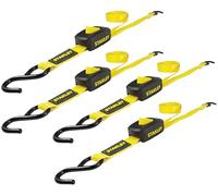 STANLEY S2002 - Correas de Amarre con Hebilla de Leva Cerrada de 1 Pulgada x 10 pies, Carga de Trabajo Segura de 400 Libras, Resistencia a la Rotura, Paquete de 4
