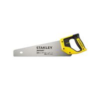 STANLEY Serruchos Jet Cut Fine para PVC, longitud de 380mm, Aserrado Rápido y Acabado Fino, Mango Ergonómico Bimateria, Marcas de 45° y 90°, 11 Dientes por Pulgada, 2-15-594