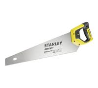 STANLEY Serruchos Jet Cut Fine para PVC, longitud de 450mm, Aserrado Rápido y Acabado Fino, Mango Ergonómico Bimateria, Marcas de 45° y 90°, 11 Dientes por Pulgada, 2-15-595