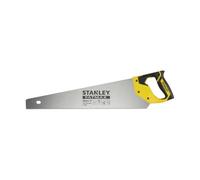 STANLEY Serruchos Jet Cut Fine para PVC, longitud de 500mm, Aserrado Rápido y Acabado Fino, Mango Ergonómico Bimateria, Marcas de 45° y 90°, 11 Dientes por Pulgada, 2-15-599