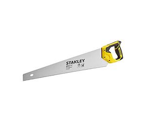 STANLEY Serruchos Jet Cut Fine para PVC, longitud de 550mm, Aserrado Rápido y Acabado Fino, Mango Ergonómico Bimateria, Marcas de 45° y 90°, 11 Dientes por Pulgada, 2-15-244