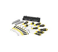 Stanley Set 57 Piezas STHT0-62143 – Destornilladores y Puntas 25 mm, Juego de Vasos, Mangos blandos
