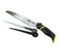 Stanley Sierra De Mano 3 En 1 Multiblade Con 3 Hojas Intercambiables: Madera 250 Mm, Metal 150 Mm Y Guichet 200 Mm. Mango Con Elastómero Suave Y Bloqueo Con Posiciones