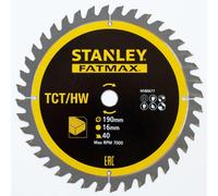 Stanley STA13365-XJ Hoja de sierra ingletadora TCT 190 x 16 mm 40T Madera