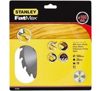 Stanley STA15320-XJ Hoja de Sierra Circular Corte Rápido TCT 160 x 20 mm 18T
