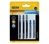 STANLEY STA27030-XJ - Juego de 5 hojas HCS/HSS. Para distintos cortes en madera <60mm y cortes en metal 0.8mm-4mm