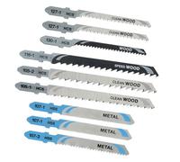 STANLEY STA28050-XJ - Juego de 10 hojas para cortes en madera y metal en estuche tipo Cassette