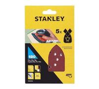 STANLEY STA31014-XJ - 5 Hojas de lija Grano 180