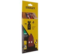 STANLEY STA31447-XJ - 5 Hojas de lija para Multilijadoras. Grano 120. Madera, pintura, barniz, yeso, metal y plástico.