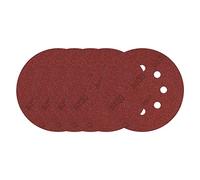 STANLEY STA32032-XJ - 5 Discos ø 125 mm. Para lijadora rotorbital. Madera, pintura, barniz, yeso, metal y plástico. Grano 80. Larga Duración.