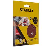 Stanley Discos de lija STA32167-XJ Ø115 para lijadora rotorbital Grano 40 5 discos larga duración