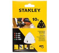 STANLEY STA32348-XJ - 10 Hojas de lija. grano 40, 60, 80 y 120