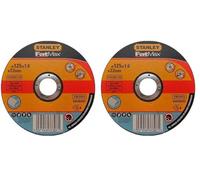 STANLEY STA32627-QZ - Disco Abrasivo para corte en aluminio 125x1.6 (Paquete de 2)
