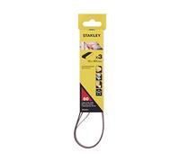 STANLEY STA33311-XJ - 3 Cintas para lima eléctrica 13 x 451mm. Grano 60. Para madera, metal, yeso, pintura, barniz. Larga Duración.
