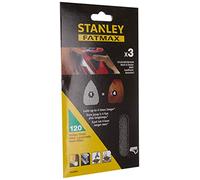 STANLEY STA39097-XJ - 3 hojas de lija malla 1/4 (115x14mm) para multilijadoras, con velcro. Grano 80