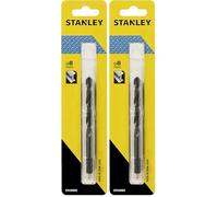 STANLEY STA50085-QZ - Broca HSS-R laminada para metal ø 8mm (Paquete de 2)