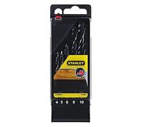 STANLEY STA56001-QZ - Cassette con 5 brocas de acero al cromo-vanadio para madera con punta centradora ø 4, 5, 6, 8, 10mm