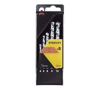 STANLEY Juego de brocas para piedra STA56035-QZ – 5 piezas Ø 4, 5, 6, 8 y 10 mm