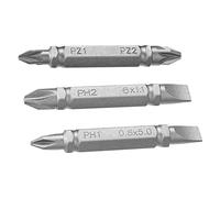 Stanley Puntas STA61381-XJ - 3 puntas doble-función 48mm (Ph1/Plana 5.0mm; Ph2/Plana 6.0mm; Pz1/Pz2)