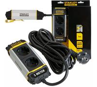 Stanley 30896 Enchufe de Mesa, 2 Compartimentos con Clip