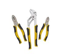 STANLEY STHT0-74471 - Juego de Alicates Control Grip, incluye alicate universal, corte diagonal y cremallera