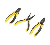 STANLEY STHT0-75094 Juego de alicates de inspección, Universal + corte diagonal + boca larga, Negro/Amarillo, Talla única