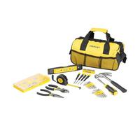 Stanley Stmt0-74101 Kit De Herramientas Metálicas 38 Piezas Con Bolsa Blanda: Cinta Métrica 3 M, Martillo 369 G, Alicates, Destornilladores Y 11 Bits, Nivel De Torpedo, 16 Llaves Hex
